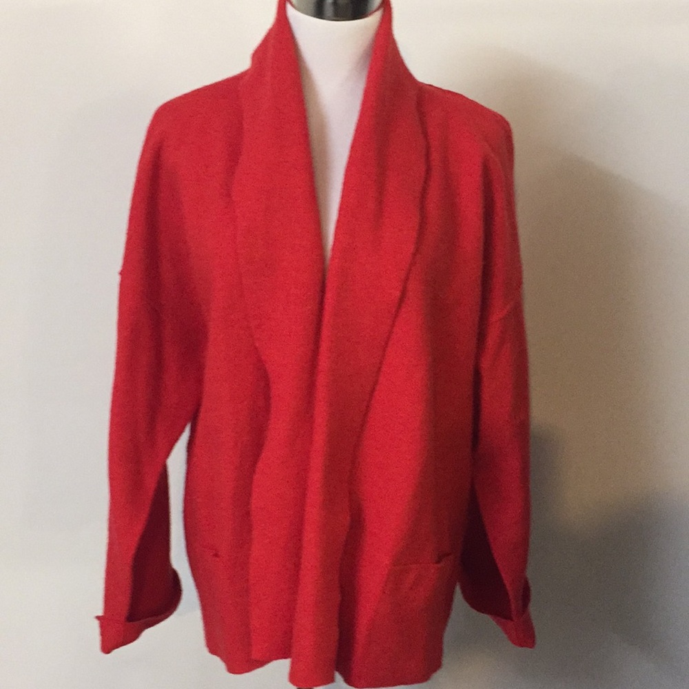 Eileen Fisher wool short with pin kimono jacket small $278 NWT
